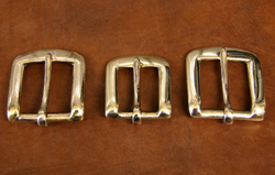 polished brass buckles